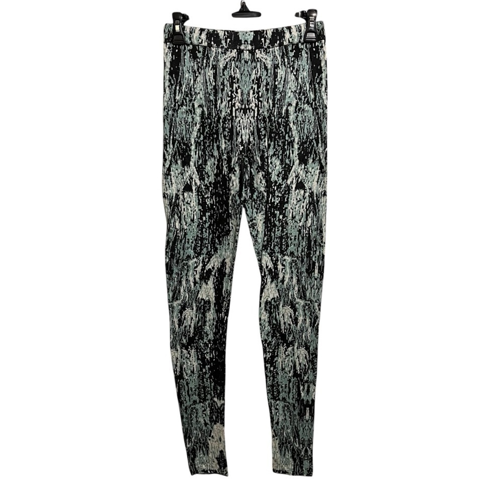 BCBG MAX AZRIA Aqua Combo Knit Leggings Women’s Size S Silk Cotton Blend